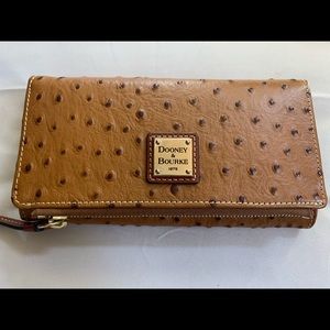 DOONEY & BOURKE OSTRICH FOLDOVER WALLET